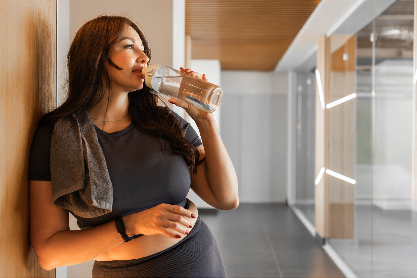 Woman drinking water